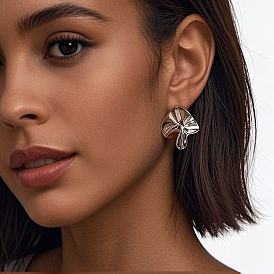Flower 304 Stainless Steel Stud Earrings for Women