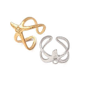 Estrella de mar 304 ajuste del anillo del brazalete de acero inoxidable, base de anillo de bucle