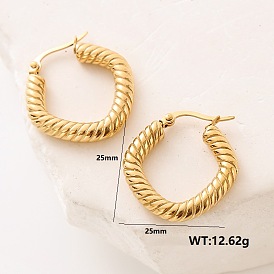 Квадратные серьги-кольца из нержавеющей стали