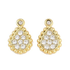 Alloy Rhinestone Pendants, Teardrop