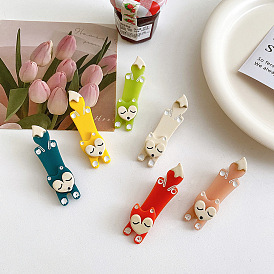 Cute Animal Hair Clips for Girls, Fox and Rabbit Design with Vinegar Acetic Acid Treatment