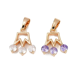 Латунные микро проложить кубического циркония подвески, корона прелести, долговечный, без свинца и без кадмия