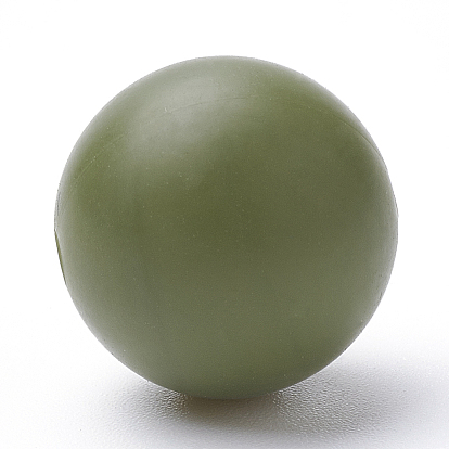Food Grade Eco-Friendly Silicone Focal Beads, Round