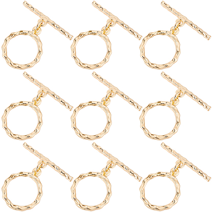 12шт латунные застежки, кольцо, долговечный, реальный 18 k позолоченный, без никеля , кольцо