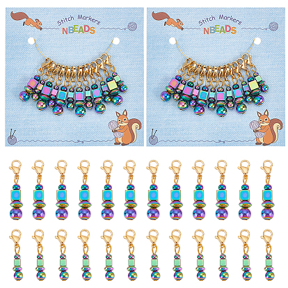 Круглые, кубические и счетные маркеры для подвесных петель, 304 вязаные крючком подвески-лобстеры из нержавеющей стали, маркер с замком и кольцом с подвеской в виде винного бокала