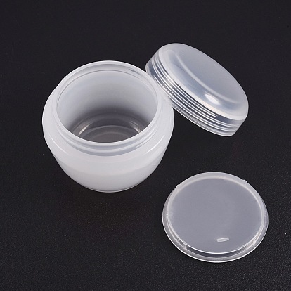 BENECREAT PP Plastic Portable Mushroom Cream Jar, Empty Refillable Cosmetic Containers, with Screw Lid & Inner Cover