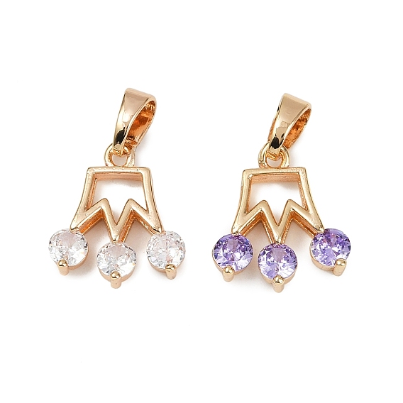 Латунные микро проложить кубического циркония подвески, корона прелести, долговечный, без свинца и без кадмия