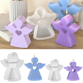 3D Heart Angel Scented Candle Silicone Statue Molds, Candle Making Molds, Aromatherapy Candle Mold