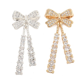 Стойка металлическая латунная микропрофилированная кубическая циркония подвески, долговечный, без свинца и без кадмия, бантом