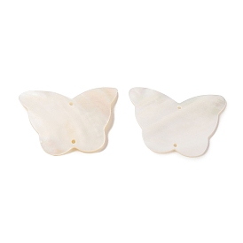 Natural Shell Connector Charms, Butterfly