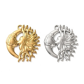 304 подвески из нержавеющей стали, талисман поцелуя луны и солнца