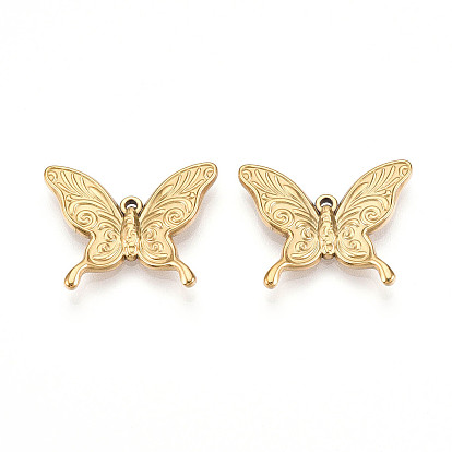 304 подвески из нержавеющей стали, ионное покрытие (ip), бабочки прелести