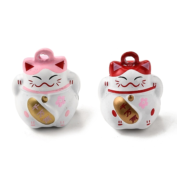 Подвески-колокольчики из сплава, окрашенные распылением, талисманы на удачу