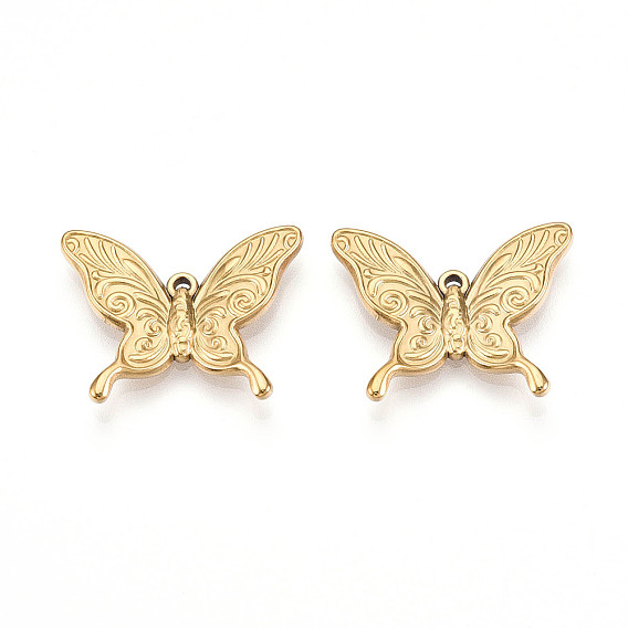 304 подвески из нержавеющей стали, ионное покрытие (ip), бабочки прелести