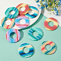 ARRICRAFT 10Pcs 5 Colors Handmade Polymer Clay Pendants, Donut