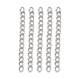 304 Stainless Steel Chain Extender, Twisted Chain Extension, for Anklet Jewelry, Solder, 40x3mm