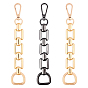 Zinc Alloy Bag Extender Chains, with Zinc Alloy Swivel Clasp & D Rings, for Bag Straps Replacement Accessories, Cadmium Free & Lead Free