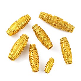 Brass European Beads, Lead Free & Cadmium Free, Large Hole Beads, Barrel