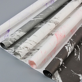 10 Sheets Marble Pattern Gift Wrapping Paper, Square, Folded Flower Bouquet Wrapping Paper Decoration