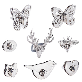 8 наборы 8 стили аксессуары из цинкового сплава сумка поворотный замок, сумочки, разнообразные