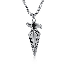 Викинг 304 большие подвески из нержавеющей стали, копье очарование, с синтетическим драгоценным камнем, без свинца, без кадмии и без никеля