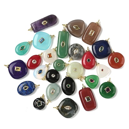 Драгоценный камень подвески, с латунными микро проложить кубических выводы циркония, долговечный, стойки покрытие, реальный 18 k позолоченный, без кадмия и без свинца