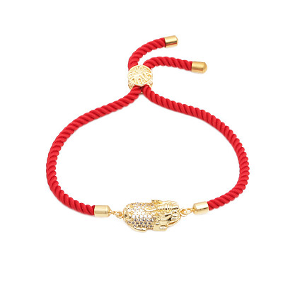 Colorful Zircon Bracelet with Micro Inlaid and Milan Line Weaving, Adjustable Hand Chain