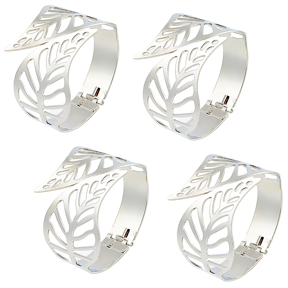 4шт. браслеты-манжеты из листового железа, шарнирные браслеты для женщин, полый