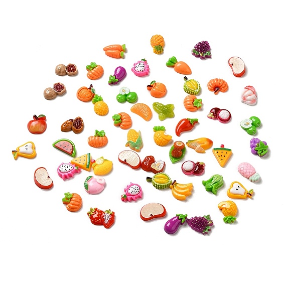 Мультяшные непрозрачные фрукты смоляные кабошоны, драконий фрукт виноград яблоко банан