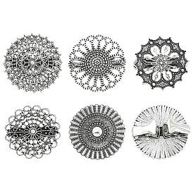 5шт. 5 заколки для шарфов из цинкового сплава в виде цветов, кардиганы, и воротники рубашек