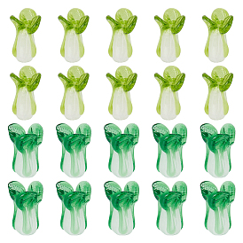 40 шт 2 цвета бусины лэмпворк ручной работы, капуста