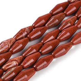 Natural Red Jasper Beads Strands, Bicone