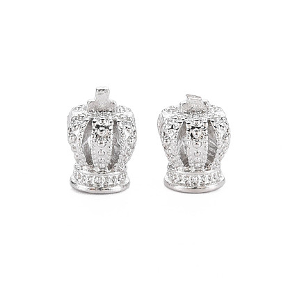 Стойки покрытие сплава европейские шарики, бусины с большим отверстием, без кадмия, без никеля и без свинца, корона