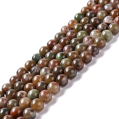 Natural Agete Beads Strands, Round