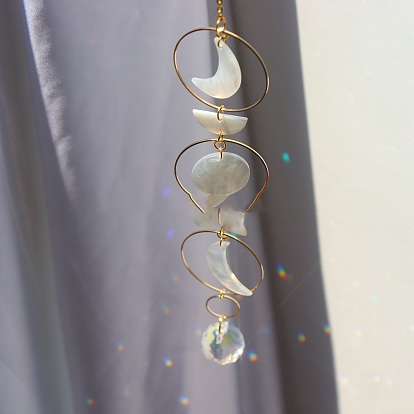 Стеклянный кулон украшение, ловцы солнца, с железной находкой и ракушкой