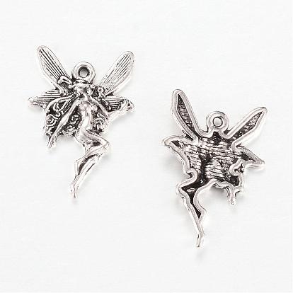 Tibetan Style Alloy Pendants, Fairy, Cadmium Free & Lead Free