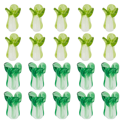 40 шт 2 цвета бусины лэмпворк ручной работы, капуста