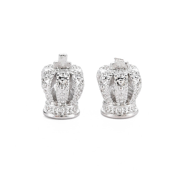 Стойки покрытие сплава европейские шарики, бусины с большим отверстием, без кадмия, без никеля и без свинца, корона