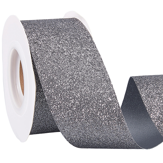 10 mètres de ruban polyester scintillant, pour l'emballage de cadeaux de Noël, fabrication de nœud papillon