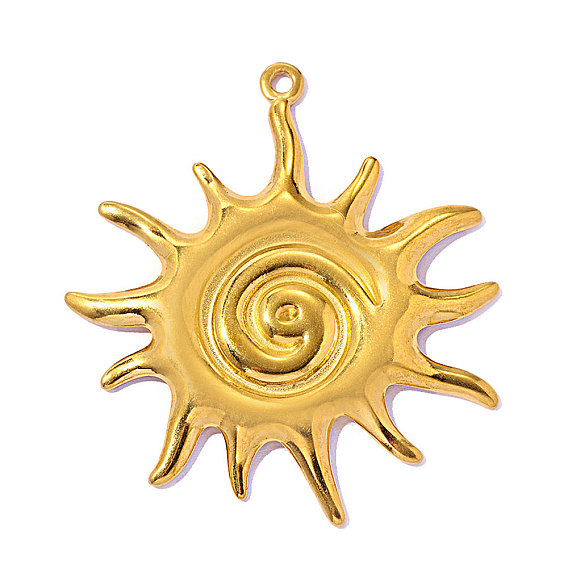 304 подвески из нержавеющей стали, подвески в виде солнца с завитками, ионное покрытие (ip), зеркальная полировка