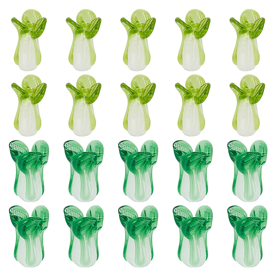 40 шт 2 цвета бусины лэмпворк ручной работы, капуста