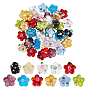 50шт 10 цвета бусины лэмпворк ручной работы, неровный, цветок
