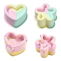 2Pcs 2 Styles Heart and Star Shape Cake Baking Silicone Molds