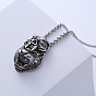 Мужские ожерелья с подвеской в виде черепа волка в стиле ретро-рок-панка из нержавеющей стали
