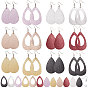 SUNNYCLUE DIY Earring Making, with PU Leather Big Pendants, Brass Earring Hooks and Iron Jump Rings, Teardrop