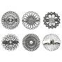 5pcs 5 Styles Flower Zinc Alloy Scarf Clips for Scarves, Cardigans, And Shirt Collars