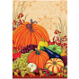 DIY Thanksgiving Day Pumpkin Pattern 5D Diamond Painting Kits, including Resin Rhinestones, Diamond Sticky Pen, Tray Plate and Glue Clay