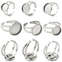 6 шт. 3 стили 304 настройки манжетных колец из нержавеющей стали, круглом подносе