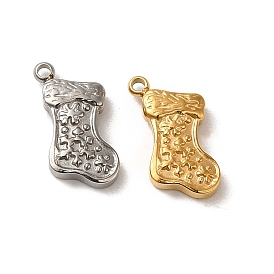 304 Stainless Steel Charms, Christmas Socking Charm