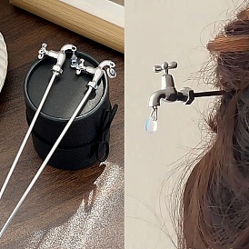 Alloy Hair Sticks, Hair Accessories for Women Girls, Water-tap